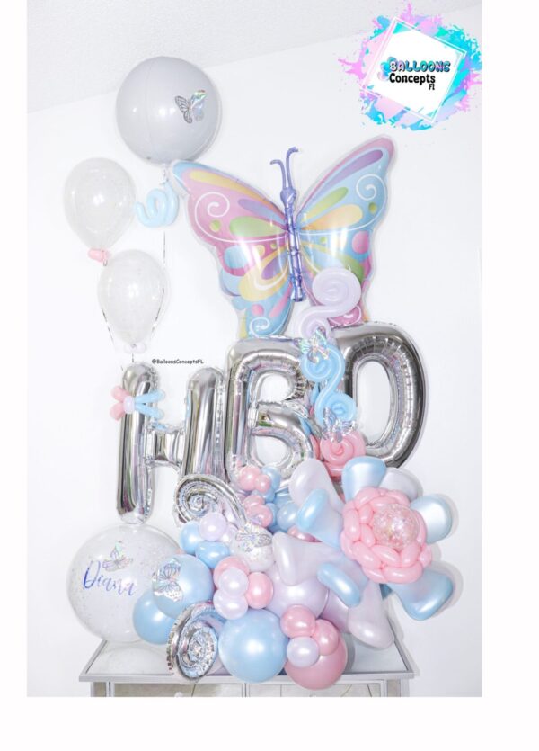 Butterfly Birthday Balloon Bouquet