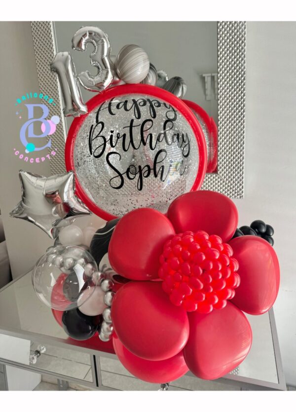 Bubble Personalized Birthday Balloon Bouquet - Image 3